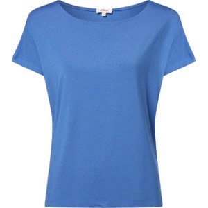 Niebieska bluzka S.Oliver z krótkim rękawem w stylu casual