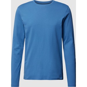 Niebieska koszulka z długim rękawem Christian Berg w stylu casual z bawełny