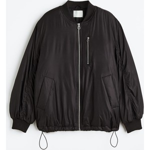 Czarna kurtka H & M krótka w stylu casual bez kaptura