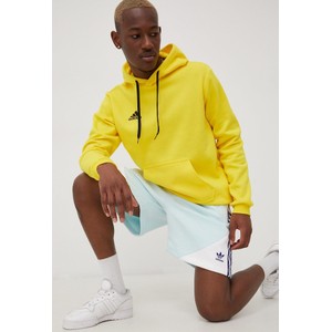 Żółta bluza Adidas Performance z bawełny w młodzieżowym stylu