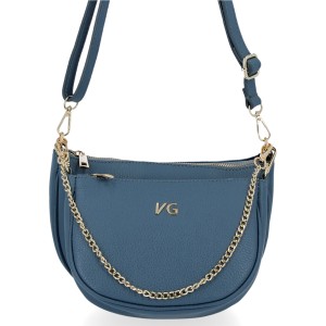 Niebieska torebka VITTORIA GOTTI w stylu glamour na ramię matowa