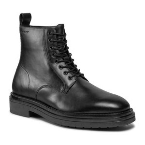 Czarne buty zimowe Gant sznurowane w stylu casual
