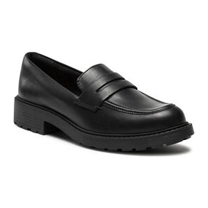Czarne buty Clarks z płaską podeszwą