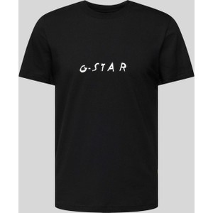 Czarny t-shirt G-Star Raw z krótkim rękawem z bawełny