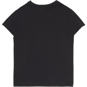 Czarny t-shirt Cropp w młodzieżowym stylu z okrągłym dekoltem z bawełny