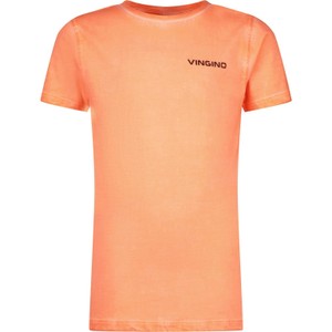 Pomarańczowa koszulka dziecięca Vingino dla chłopców z bawełny