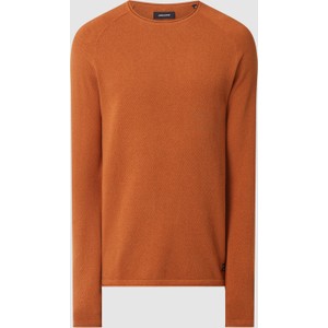 Pomarańczowy sweter Jack & Jones z bawełny z okrągłym dekoltem w stylu casual