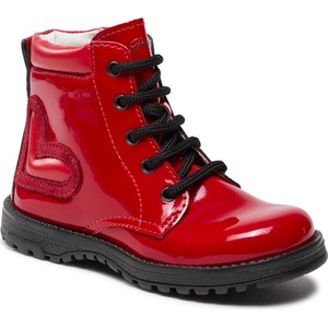Czerwone buty dziecięce zimowe Primigi sznurowane