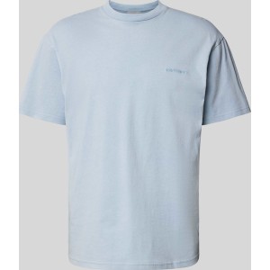 Niebieski t-shirt Carhartt WIP z bawełny z krótkim rękawem