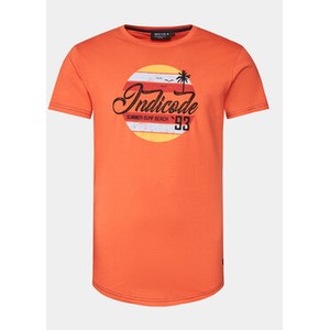 Pomarańczowy t-shirt MODIVO w młodzieżowym stylu z krótkim rękawem