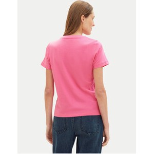 Różowa bluzka Tom Tailor w młodzieżowym stylu z krótkim rękawem