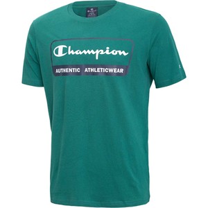 Zielony t-shirt Champion w stylu klasycznym z krótkim rękawem