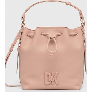 Różowa torebka DKNY ze skóry w stylu casual matowa