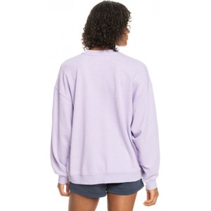 Fioletowa bluza Roxy bez kaptura w stylu casual z dresówki