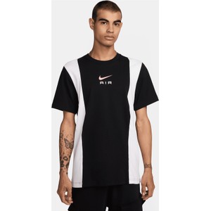 Czarny t-shirt Nike z krótkim rękawem z bawełny