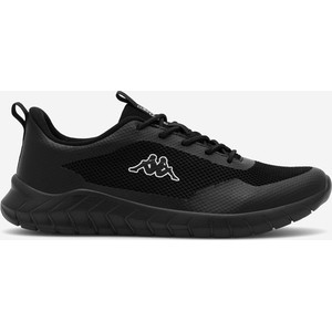 Czarne buty sportowe Kappa w sportowym stylu sznurowane