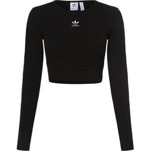 Czarna bluzka Adidas Originals z bawełny w street stylu