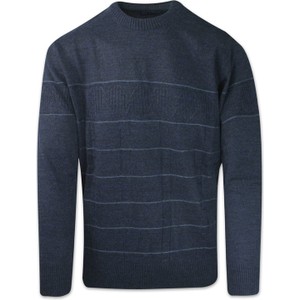 Granatowy sweter Devir z wełny