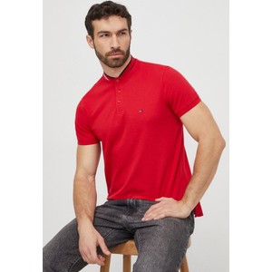 Czerwony t-shirt Tommy Hilfiger w stylu casual