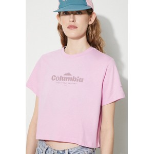 T-shirt Columbia w sportowym stylu z bawełny