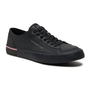 Tommy Hilfiger Sneakersy Corporate Vulc Leather FM0FM04953 Czarny