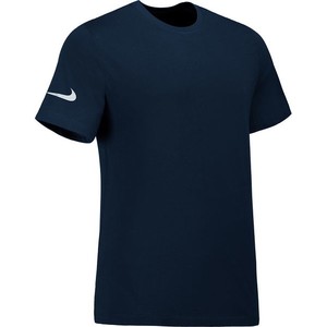 Granatowy t-shirt Nike z krótkim rękawem w sportowym stylu