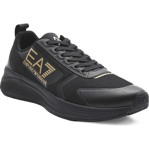 Czarne buty sportowe Emporio Armani w sportowym stylu sznurowane