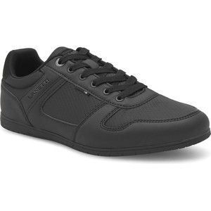 Czarne buty sportowe Lanetti w sportowym stylu
