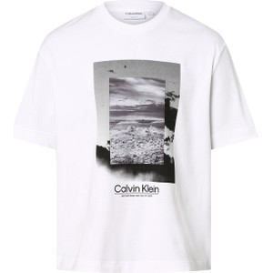 T-shirt Calvin Klein z krótkim rękawem w młodzieżowym stylu z bawełny