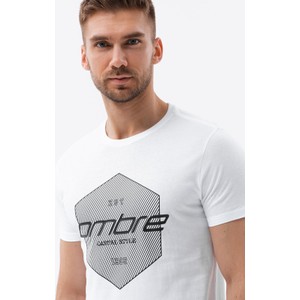 T-shirt Ombre z nadrukiem z krótkim rękawem
