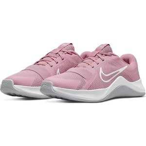 Różowe buty sportowe Nike w sportowym stylu sznurowane z tkaniny