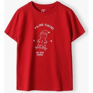 Czerwona koszulka dziecięca Family Concept By 5.10.15. z bawełny