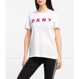 T-shirt DKNY z okrągłym dekoltem z krótkim rękawem