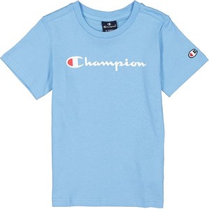Niebieska koszulka dziecięca Champion z bawełny