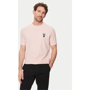 Różowy t-shirt Karl Lagerfeld