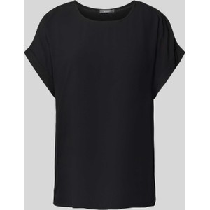 Czarny t-shirt Montego w stylu casual