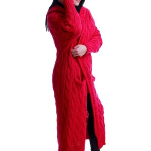 Czerwony sweter Pantofelek24.pl w stylu casual z wełny