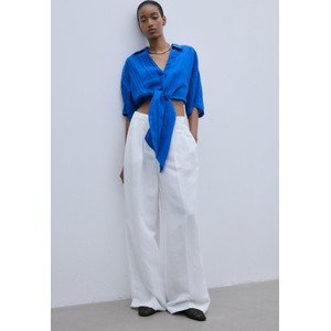 Bluzka H & M z tkaniny w stylu casual z długim rękawem