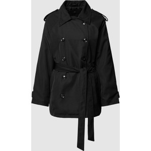 Czarny płaszcz Withblack bez kaptura krótki