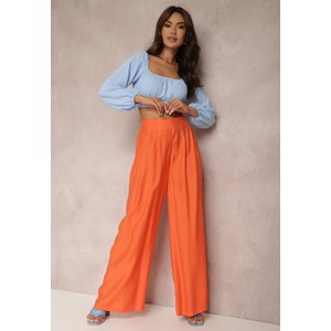 Pomarańczowe spodnie Renee z tkaniny