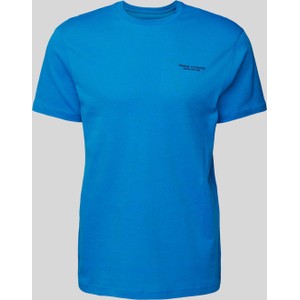 Niebieski t-shirt Armani Exchange w stylu casual z nadrukiem z bawełny