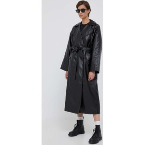 Czarny płaszcz Calvin Klein w stylu casual