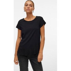 Czarny t-shirt Vero Moda z okrągłym dekoltem