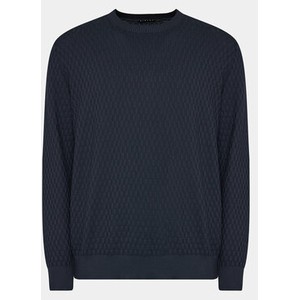 Granatowy sweter Sisley z okrągłym dekoltem