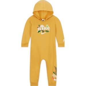 Pajacyk bez stóp z kapturem dla niemowląt (12–24 M) Forest Foragers Nike - Żółty