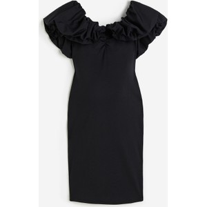 H & M & - MAMA Sukienka z odkrytymi ramionami - Czarny