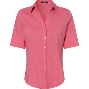 Różowa koszula More & More w stylu casual z bawełny