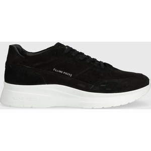 Czarne buty sportowe answear.com sznurowane z zamszu