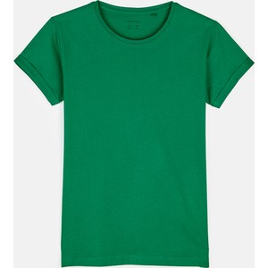 Zielona bluzka dziecięca Gate dla dziewczynek z bawełny