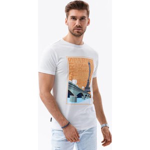 T-shirt Ombre w młodzieżowym stylu z nadrukiem z krótkim rękawem